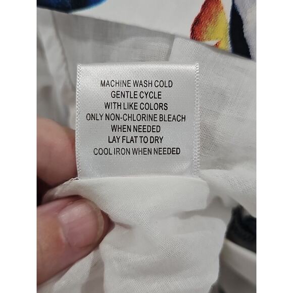 Modcloth Fish Print Knee Length Sundress Size S Artsy Nautical Beach Vacation - Picture 5 of 8